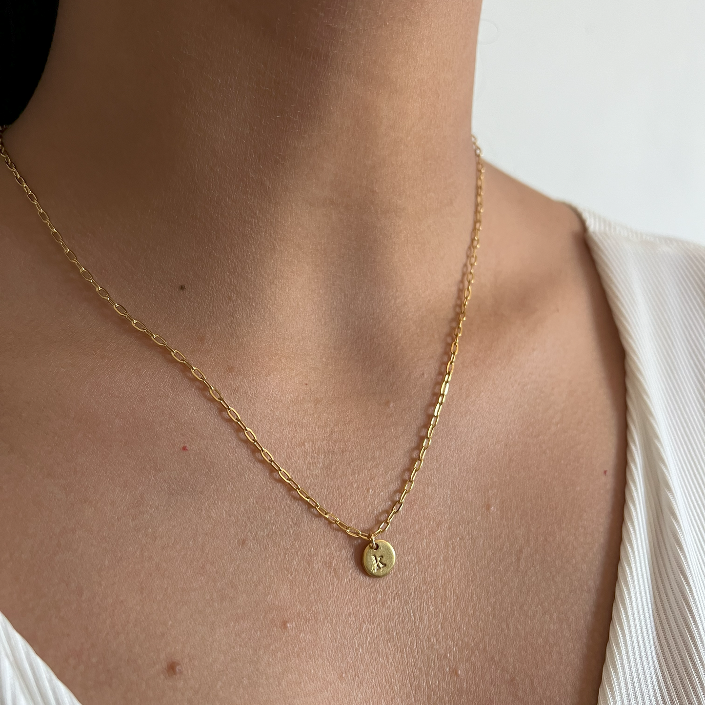 Initial Disc Necklace
