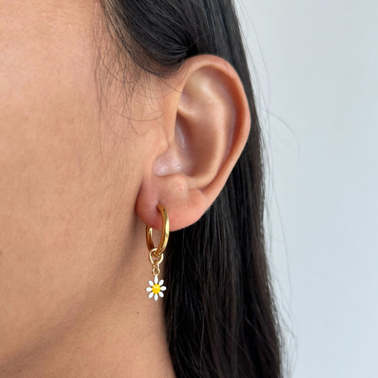 Mini Daisy Hoops