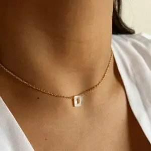 Nacre Initial Necklace