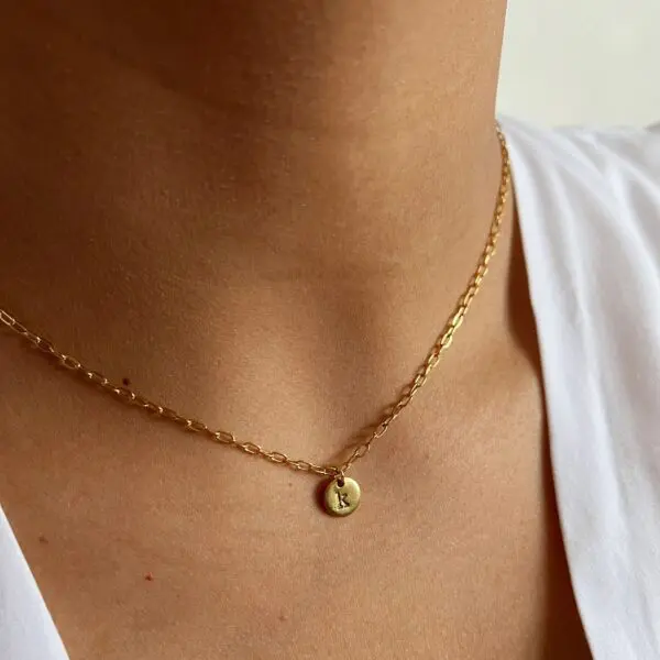 Initial Disc Necklace