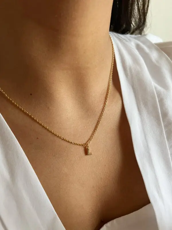 mini initial necklace