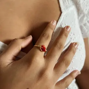 Red Agate Ring