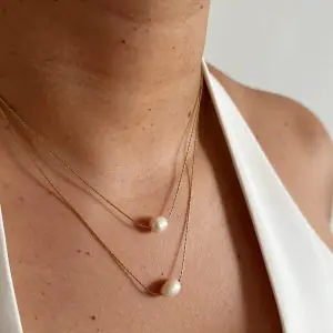Double Pearl Necklace